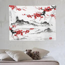 Cherry Blossoms Tapestry, Japanese Fuji Mountain Wall Tapestry, Nature Landscape Wall Art for Bedroom & Living Room Decor, 40"x30" by CozyNest Decor