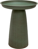 Sunnydaze Gleeful Garden Metal Bird Bath for Outdoors - Large Decorative Iron Birdbath - 23-Inch - Matte Green by GreenHaven Gardens