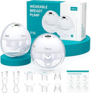 Paruu Hands Free Breast Pump P16, Wearable Breast Pump Electirc Portable with 4 Modes & 12 Levels, Max 309mmHg Strong Suction 19/21/24mm Flange Inserts Wearable Breastfeeding Pump, 2 Pack by TinyTreasures Baby Boutique