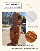 Newborn Baby Fleece Jumpsuit Girls Boys Winter Hooded Coverall Romper Cute Baby Snowsuit Clothes by TinyTreasures Baby Boutique