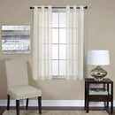 MIUCO Semi Sheer Curtains Poly Linen Textured Solid Grommet Curtains 63 Inches Long for Living Room 2 Panels (2 x 37 Wide x 63" Long) Beige by CozyNest Decor