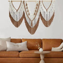 large macrame wall hanging - Boho Tapestry Macrame Wall Decor Art- Chic Bohemian Handmade Woven Tapestry Home Decoration for Bedroom Living Room Apartment Wedding Party - 43"x32" (Beige-Brown) by CozyNest Decor