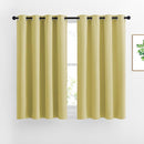 NICETOWN Bedroom Room Darkening Curtains and Drapes - Triple Weave Thermal Insulated Solid Grommet Room Darkening Panels for Basement(1 Pair, 52 inches by 45 Inch, Paler Yellow) by TinyTreasures Baby Boutique