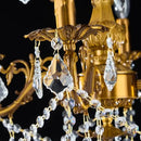 Vintage 4 Arms Crystal Chandelier Candle Light Fixture for Dining Room Living Room Bedroom Hallway Entryway Antique Gold Finish (23"-4 Lights) by CozyNest Decor