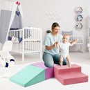 6-Piece Soft Suede Toddlers Climbing Toys, Baby Foam Climbing Blocks, Waterproof Foam Play Gym Climber Structures for Toddler Babies, Indoor Climb and Crawl Activity Play Set by TinyTreasures Baby Boutique