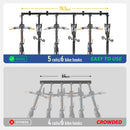 monTEK Enhanced Garage Bike Rack, Adjustable 6 Bike Hangers for Garage, Equipped with 78.5in Extended Rail to Accommodate Various Bicycle Sizes, Heavy-Duty Steel Bike Wall Mount, Max Capacity 330 lbs by GreenHaven Gardens
