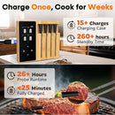 Accurate Smart Wireless Meat Thermometer - 4 Probes, Long Range Bluetooth, Real-time Alerts, Dishwasher Clean, Waterproof, Digital Cooking Thermometer for Grill, BBQ, Oven, Smoker by TinyTreasures Baby Boutique