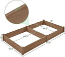 Yaheetech 8×4ft Wooden Horticulture Raised Garden Bed Divisible Elevated Planting Planter Box for Flowers/Vegetables/Herbs in Backyard/Patio Outdoor, 93 x 48 x 10in, Dark Brown by GreenHaven Gardens