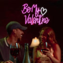 Be My Valentine Neon Sign Dimmable Pink LED Letters Light Up sign for Wall Decor USB Valentine Neon Light for Valentine's Day Lover Gift Bedroom Atmosphere Decor(12.6 * 16.5In) by CozyNest Decor