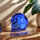 Model Statue for Halloween Decor Indoor Blue Crystal Skull Decorative Figurine Gifts for Women Husbands Halloween Head Figurine Decoration Gift (Blue Skull) by CozyNest Decor
