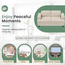 89" White Corduroy Sofa for Living Room, 3 Seater Cloud Couch, Deep Seat Floor Couch for Bedroom, Futon Modern Sofa Bed, White Corduroy by CozyNest Decor