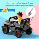 SEALIGHT 12V Kids Ride On Car Truck w/Parent Remote Control, Children Ride On Toy Toddler Electric Vehicle with Double Doors/Safety Belt/LED Lights/Music Player/Bluetooth by TinyTreasures Baby Boutique