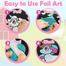 FUNNYB&G Foil Art Craft Activity for Kids - Halloween Crafts Gift Party Favors for Kids Fun Art Supplies Creative Birthday Gift Travel Toys for Girls Boys 4 5 6 7 8 9 Years Old(Princess) by TinyTreasures Baby Boutique
