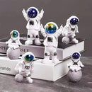 Gradient Astronaut Statues Set of 4, Spaceman Figurines Space Theme Party Nursery Home Office Decor by CozyNest Decor