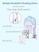 Giftty Teething Mitten Chew Mitt Baby Teether Glove - Self Soothing Teether, Teething Pain Relief Soothing Toy, Prevent Scratches - For 0-6 Months by TinyTreasures Baby Boutique