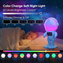 Astronaut Sunrise Alarm Clock for Kids, White Noise Sound Machine with 30 Soothing Sounds, 22 Dimmable Nightlights, Bluetooth Speaker, Dual Digital Alarm Clocks, Wake Up Light for Bedroom, Adults by TinyTreasures Baby Boutique