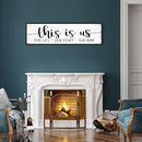 This Is Us Sign Wall Decor: Family Signs for Home Decor Living Room Wall Art Framed 16"x48"Large Farmhouse Rustic Home Sign Wall Decor Above Bed,Country Wall Plaques Hanging Master Bedroom Decor by CozyNest Decor