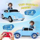 12V Kids Electric Car, Power Wheels with Remote Control, Ride on Car Toys with LED Light, 3 Speeds, Music, Blue by TinyTreasures Baby Boutique