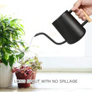 Watering Can for Indoor Plants, 35 oz/1000 ml Metal Stainless Steel Pot with Long Spout for House Plants Bonsai Outdoor Garden Flower Decorative (Black) by GreenHaven Gardens
