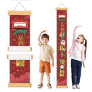 Personalized Name Growth Chart Wall Decor for Kids – Canvas Removable Height Chart Measuring Ruler 59" x 7.9" （Santa Claus Gifts） by TinyTreasures Baby Boutique