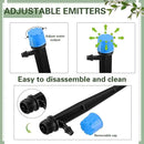 200 Pcs Drip Irrigation Kit for 1/4" Tubing Include 100 Drip Irrigation Emitter Adjustable Fan Shape Drip Irrigation Parts and 100 Barbed Tee Fittings Barbed Connectors for Garden Lawn Patio by GreenHaven Gardens
