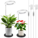 LORDEM Grow Light, LED Plant Light for Indoor Plants Growing, Full Spectrum Desk Growth Lamp with Automatic Timer for 4H/8H/12H, 4 Dimmable Levels, Height Adjustable 9.8"-30.6", Pack of 2 by GreenHaven Gardens