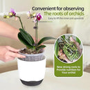 QCQHDU 2 Pack Orchid Pots with Holes for Repotting, Double-Layer and Self Watering Orchid Pot with Good Air Circulation by GreenHaven Gardens