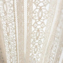 Sutuo Home Boho Sheer Curtain Valance Crochet Lace with Bohemian Hollow Knitted Handmade Tassels, Short Rustic Window Treatment for Kitchen Cafe, Rod Pocket, 1 Panel 59" W x 24" L,Beige by CozyNest Decor
