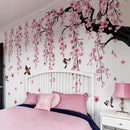 Runtoo Large Cherry Blossom Tree Wall Decals Peel and Stick Pink Floral Wall Art Stickers for Living Room Bedroom Nursery Flower Decor by CozyNest Decor