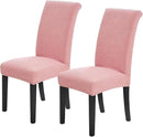 Joccun Chair Covers for Dining Room Set of 2,Dining Chair Slipcovers Stretch Dining Room Chair Covers Seat Protector,Washable Parsons Chair Cover for Home,Banquet(Dusty Pink,2 Pack) by CozyNest Decor