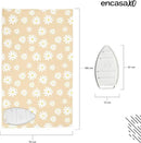Encasa XO Ironing Mat/Pad (Large 48"x28") with 3mm Padding & Silicone Iron Rest for Steam Pressing on Tabletop or Bed - Heat Resistant, Portable, Quilting & Travel Blanket - Daisy Beige by CozyNest Decor