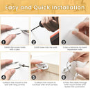 Furniture Anchors (10 Pack) for Baby Proofing, Furniture Straps Anti Tip Furniture Anchor Securing 400 lbs/Keep Baby Pet Safety from Falling Furniture, Metal White Earthquake Straps by TinyTreasures Baby Boutique