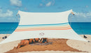 Neso Tents Beach Tent with Sand Anchor, Portable Canopy Sunshade - 7' x 7' - Patented Reinforced Corners (Rainbow) by TinyTreasures Baby Boutique