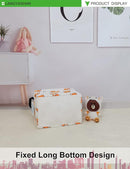 LANGYASHAN Rectangular Storage Bin Collapse Canvas Fabric Cartoon Storage Basket with Handles for Organizing Home Kitchen Boys and Girls Toys Office Closet Shelf Baskets(Rec Fox) by TinyTreasures Baby Boutique