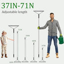 Sturdy Garden Rakes for Leaves: Metal Rake Heavy Duty Tool for Quick Clean Up of Lawn and Yard, 38’’--63’’ Adjustable Long Handle and 14Tines by GreenHaven Gardens