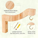 FGSAEOR T-Shaped Wooden Hanging Plant Bracket, 7-Inch Wall Hook Plant Hangers for Indoor Outdoor Hanging Bird Feeders, Flower Baskets, Wind Chimes by GreenHaven Gardens