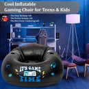 Inflatable Gaming Chair for Kids, Floor Bean Bag Chair for Teens - Boys Room Furniture with Cup Holder and Side Pocket, Inflatable Gaming Couch for Boys Room, Cool Kids Blow Up Couch Decor for Teens by TinyTreasures Baby Boutique