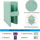 Melsbrinna Rfid Passport Holder for Travel women/Men, Cute Passport Wallet Rfid Blocking Card Slots, Rfid Passport Cover/CaseTravel Wallet, Passport Book Holder (1, Green4) by TinyTreasures Baby Boutique