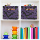 Storage Basket Bin Halloween with Bat Organizer Basket Collapsible Shelf Basket Cube with handle for Nursery Bedroom Bathroom by TinyTreasures Baby Boutique