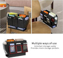 Bedside Caddy, Bed Organizer with 11 Pockets and Power Strip Holder,Versatile Bedside Storage Caddy for Home,Dorm,Bunk,Hospital,Crib Bed (Black) by CozyNest Decor