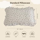 BuLuTu Cotton Muslin Kids Toddler Pillowcase with Cute Rose Flowers Super Soft Standard Nursery Pillowcase for Boys,Girls,Bedding Decor Machine Washable, Durable Pillowcase,1 Piece by TinyTreasures Baby Boutique
