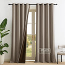 NICETOWN Grommet Plylux Blackout Curtains 95 Inches Long 2 Panels, Light Blocking Window Drapes for Living Room, Thermal Insulated, Noise Reduction, Cappuccino, 52" Wide per Panel by TinyTreasures Baby Boutique