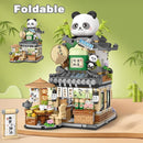 Panda Tea Shop Mini Street Scape Building Blocks, Panda Creative Building Toys for Girls 6-12, Gift Idea for Kids Adults (860PCS) by TinyTreasures Baby Boutique