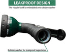 AUTOMAN-Garden-Hose-Nozzle, Metal Water Spray Nozzle with Heavy Duty 7 Adjustable Watering Patterns,Slip Resistant for Watering Plants,Lawn& Garden,Washing Cars,Cleaning,Showering Pets & Outdoor Fun. by GreenHaven Gardens
