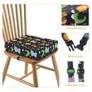 Toddler Booster Seat for Dining Table, Stronger Support Non-Slip Bottom Double Safe Straps Booster Seat Dining Toddler, Portable Travel Increasing Cushion (Black) by TinyTreasures Baby Boutique