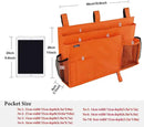 Surblue Caddy Hanging Organizer Bedside Storage Bag for Bunk and Hospital Beds, Orange, L by CozyNest Decor