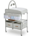 BabyBond Portable Baby Changing Table with 2 Storage Baskets, Foldable Changing Table Dresser Waterproof Diaper Changing Table Height Adjustable Changing Station for Infant and Newborn(Beige) by TinyTreasures Baby Boutique