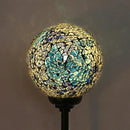 Solar Garden Lights Outdoor Decorative - Solar Gazing Ball Mosaic Garden Stakes Decorative Waterproof Outdoor Lights for Pathway Yard Lawn Decoration Blue by CozyNest Decor