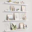 Picture Ledge Shelf for Wall, Floating Shelves Set of 4, 36 Inch Long Nursery Book Shelves for Toys Storage, Kids Bookshelf Wall Mounted for Books Photo Frames, White by TinyTreasures Baby Boutique
