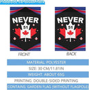 Never 51st State Canada Flag Garden Flags 12x18 Double Sided Funny House Flag for Holiday Outdoor Decorations by GreenHaven Gardens